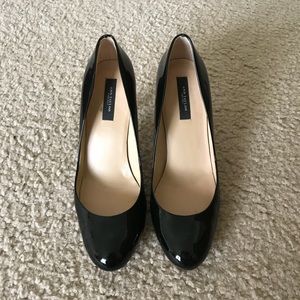Ann Taylor Patent Leather Black Heels Size 8M